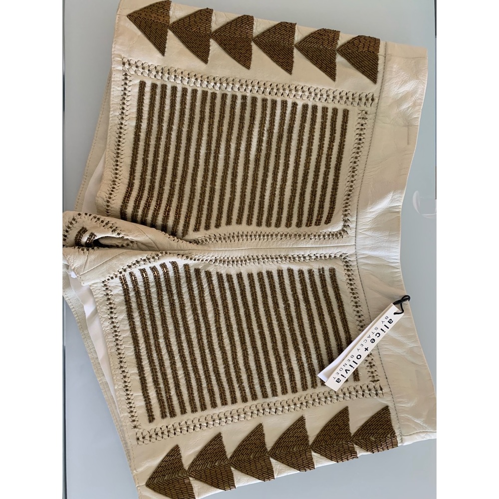 Alice + Olivia leather shorts